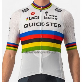 Wielershirt 2022 Quick-Step Alpha Vinyl Wereld Kampioenschap Veelkleurig Wit